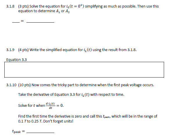 Part 3 Activity #3 RLC Second Order Circuit Design | Chegg.com
