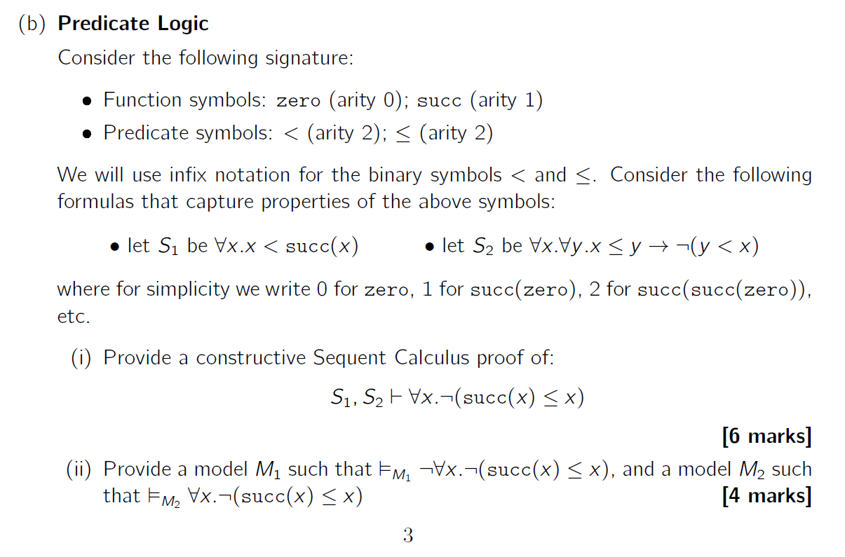 Solved Consider the following signature: - Function symbols: | Chegg.com