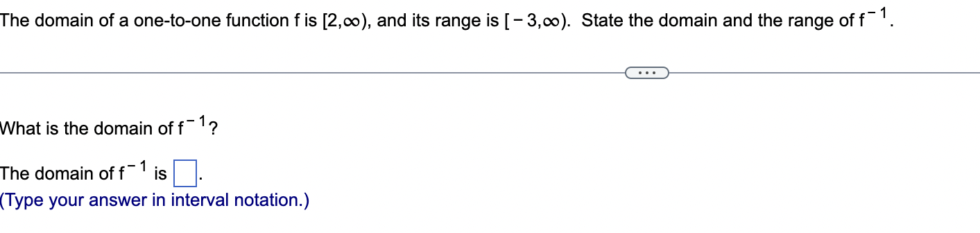 Solved The domain of a one-to-one function f is [2,∞), and | Chegg.com