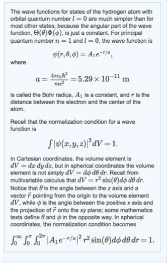 Solved The wave functions for states of the hydrogen atom | Chegg.com