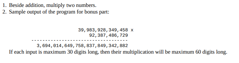 Solved do not use java's BigInteger, BigDecimal, or | Chegg.com