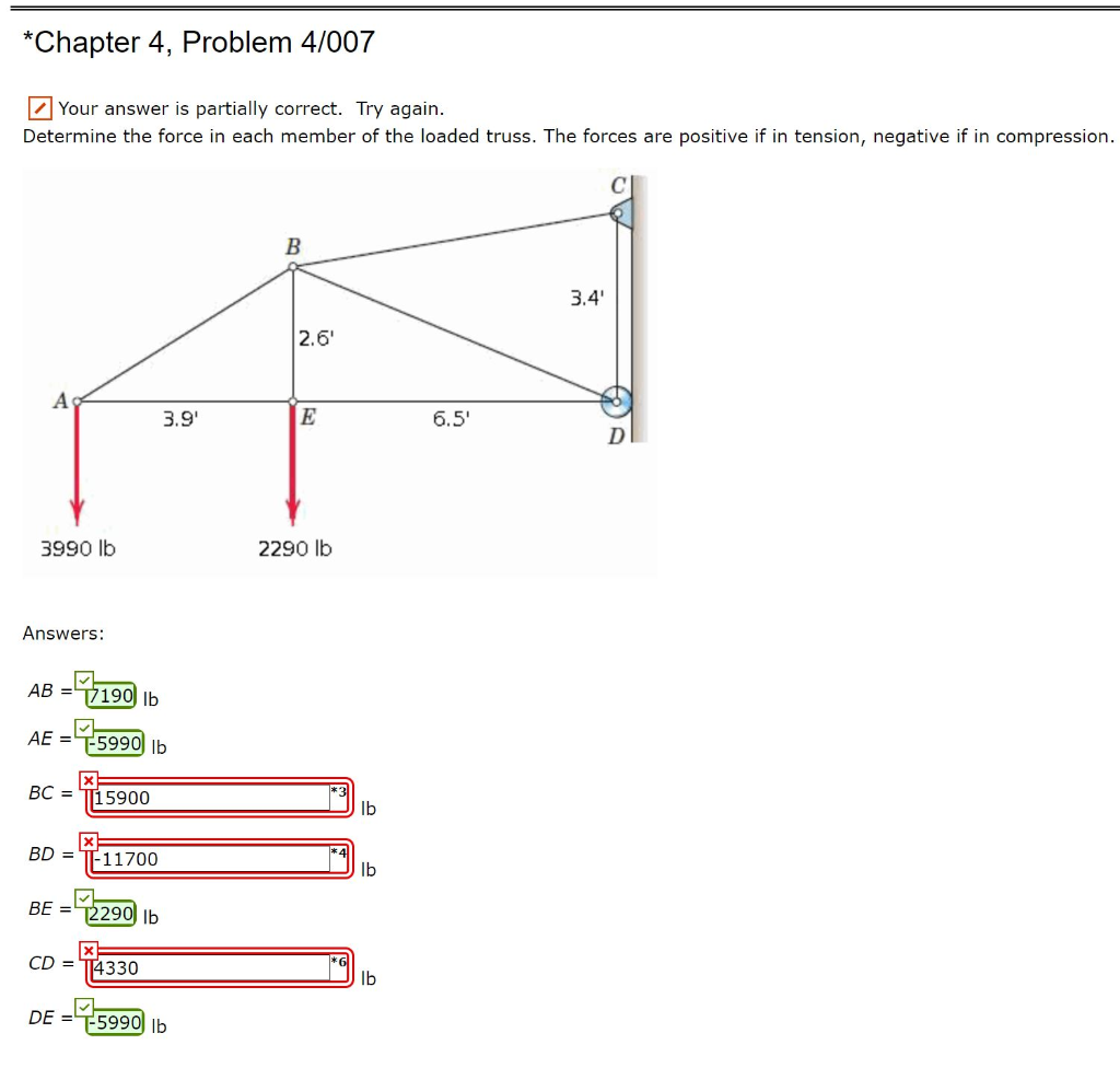 Solved *Chapter 4, Problem 4/007 Your answer is partially | Chegg.com