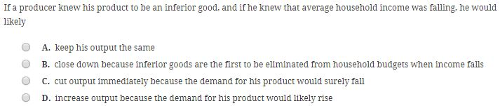 Solved If a producer knew his product to be an inferior | Chegg.com