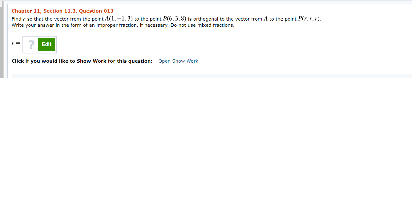 Solved Chapter 11, Section 11.3, Question 013 Find r so that | Chegg.com