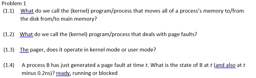 Solved Problem 1 (1.1) What do we call the (kernel) | Chegg.com