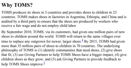 toms shoes ethical issues