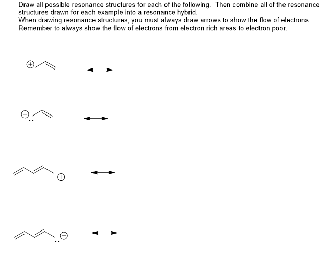 Solved Draw all possible resonance structures for each of | Chegg.com