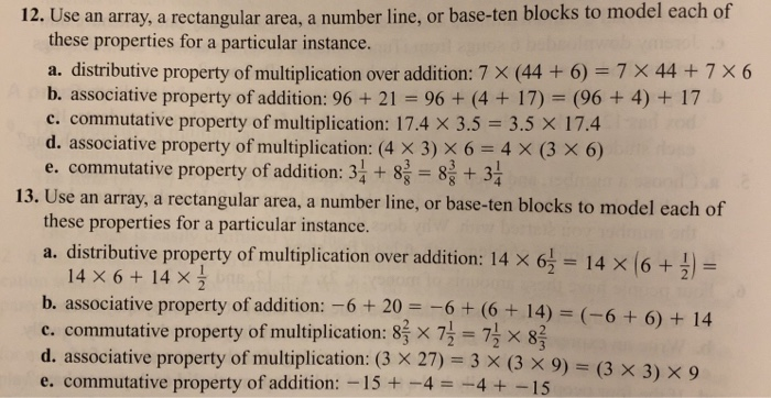 Solved 12. Use an array, a rectangular area, a number line, | Chegg.com