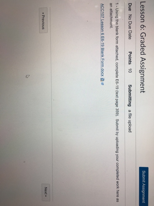 Solved Lesson 6: Graded Assignment Submit Assignment Due No | Chegg.com