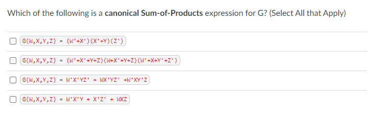 Solved Given Z A B C D How Many Literals Are In Each Te Chegg Com