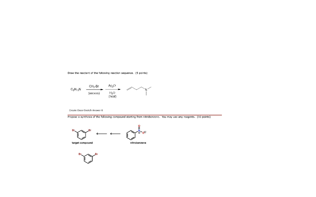 Solved Draw the reactant or the following reaction sequence. | Chegg.com