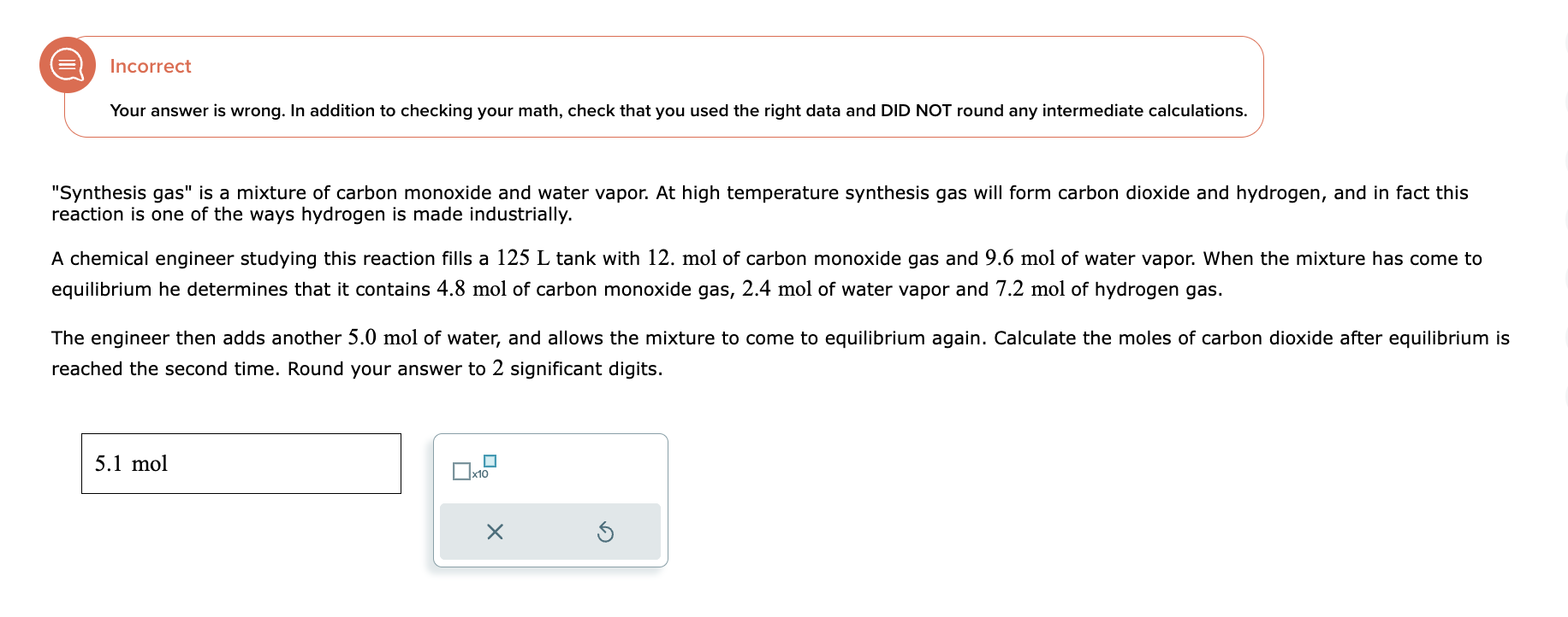 Solved Your answer is wrong. In addition to checking your | Chegg.com