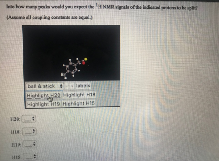 Solved Into How Many Peaks Would You Expect The H NMR Chegg Com