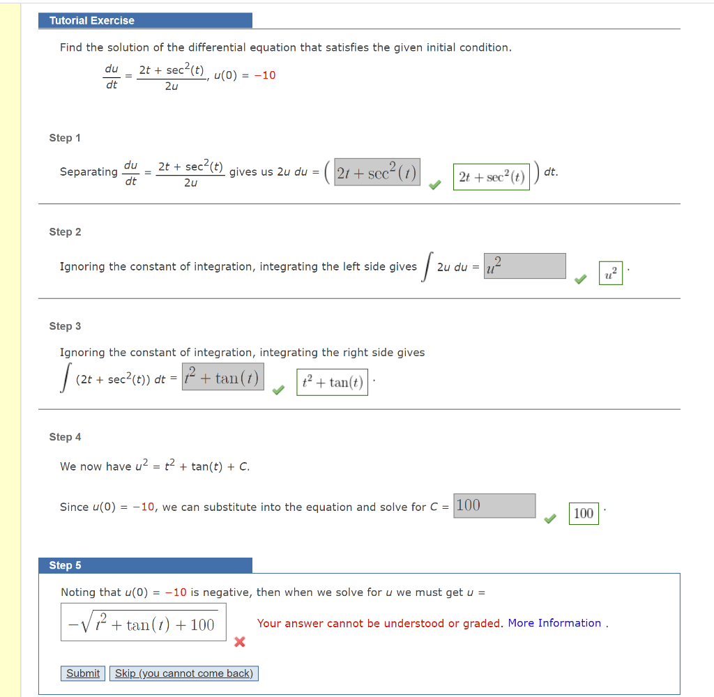 Solved Tutorial Exercise Find The Solution Of The | Chegg.com