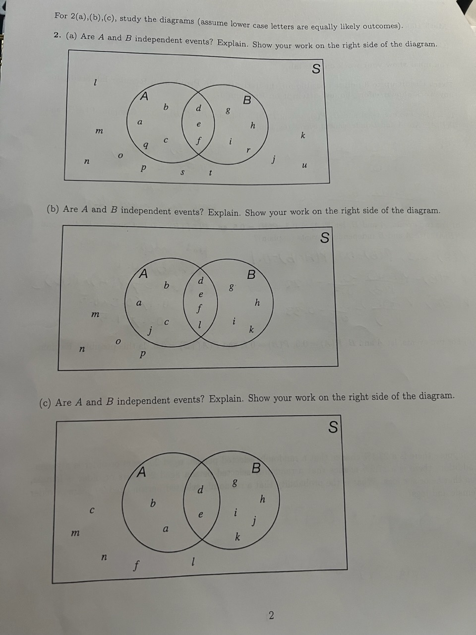 Solved For 2(a),(b),(c), Study The Diagrams (assume Lower | Chegg.com