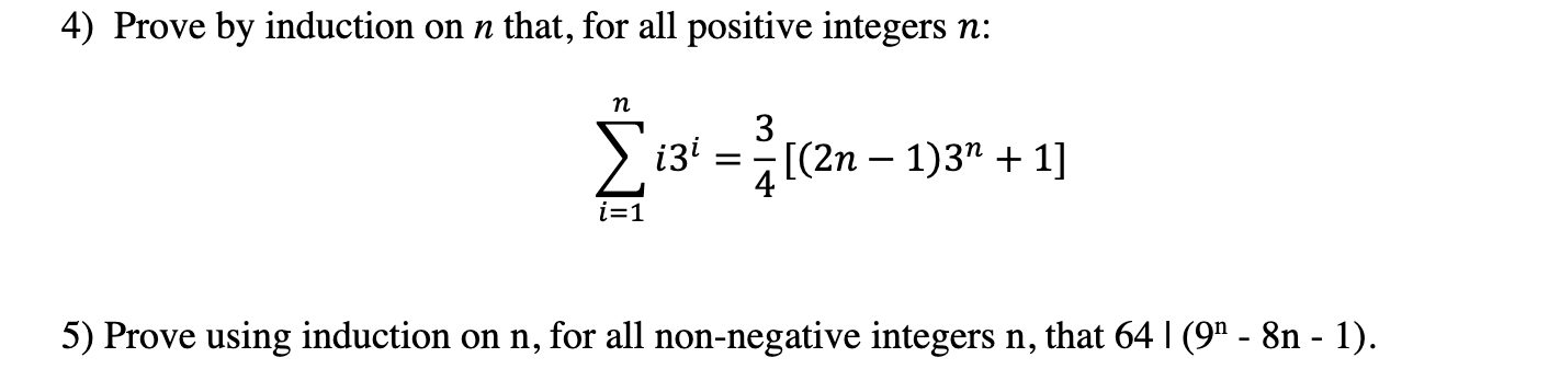 Solved Prove by induction on n ﻿that, for all positive | Chegg.com