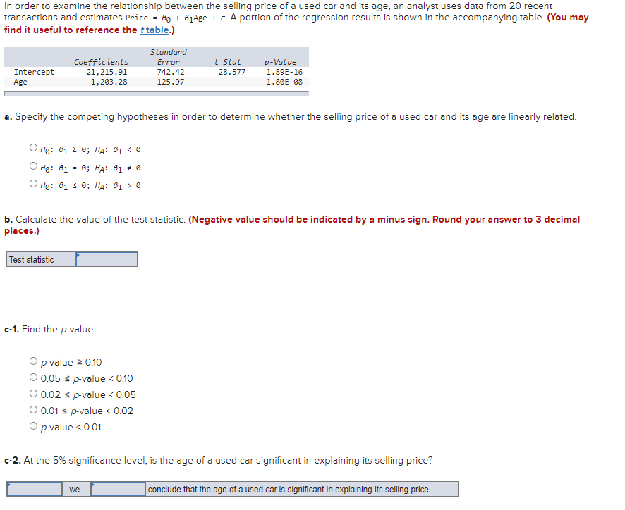 Solved In order to examine the relationship between the