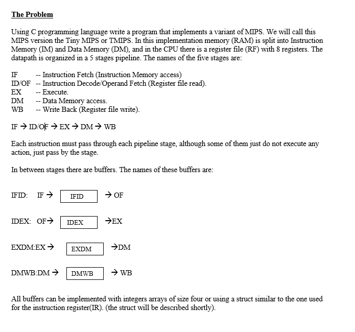 The Problem Using C Programming Language Write A P Chegg Com