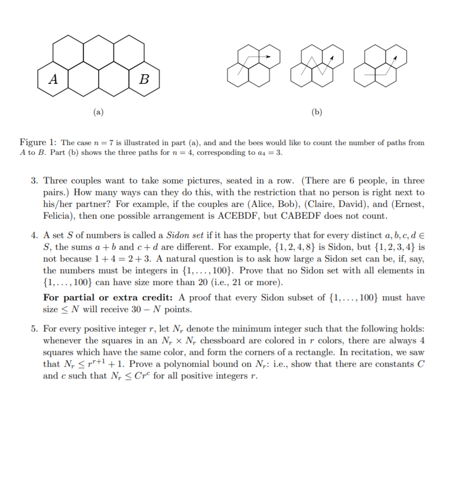 Solved A B (a) (b) Figure 1: The Case N = 7 Is Illustrated | Chegg.com