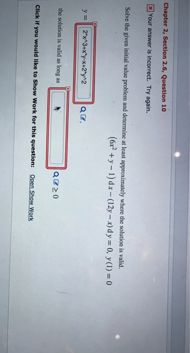 Solved Chapter 2, Section 2.6, Question 10 Your answer is | Chegg.com