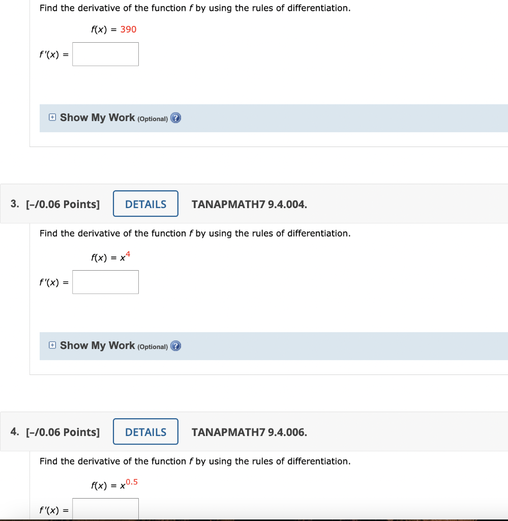 Solved Find the derivative of the function f by using the | Chegg.com