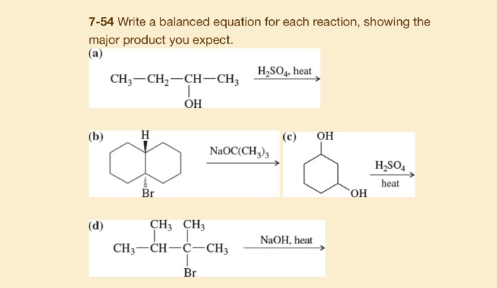 Solved 7-54 Write a balanced equation for each reaction, | Chegg.com