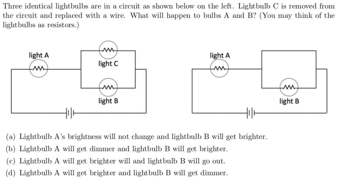 Solved Three Identical Lightbulbs Are In A Circuit As Shown | Chegg.com