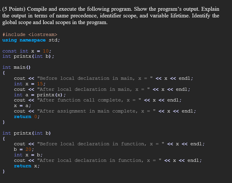 Solved C++ Part 1: Compile and execute the following | Chegg.com