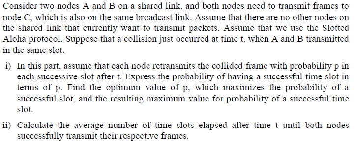 Solved Hi, i have a question about Computer Networks. Can | Chegg.com