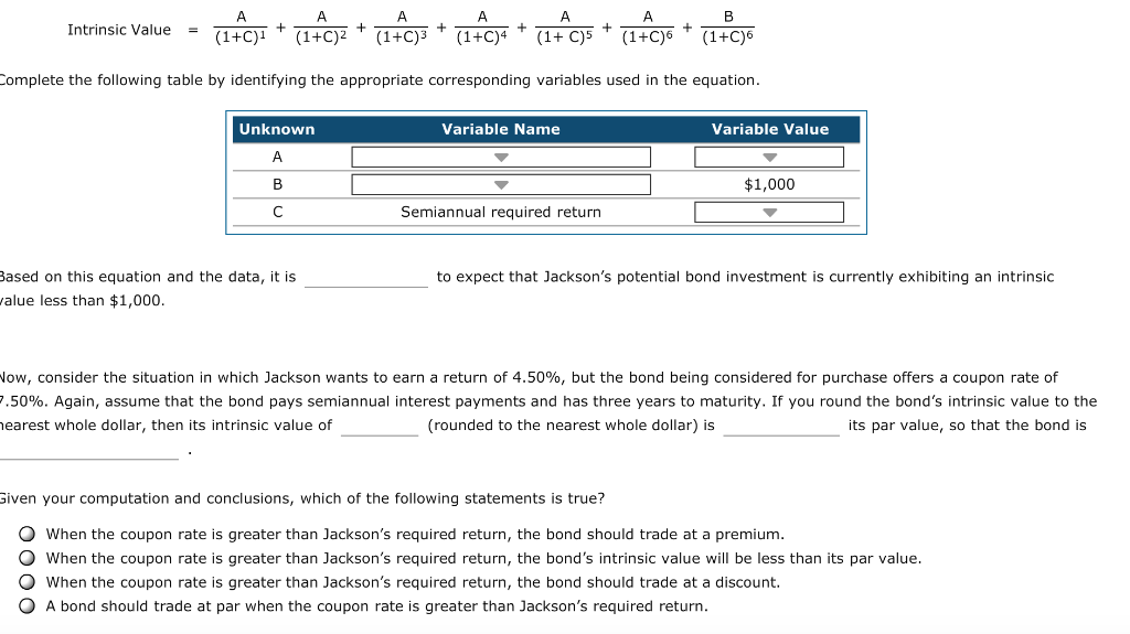 Solved The process of bond valuation is based on the | Chegg.com
