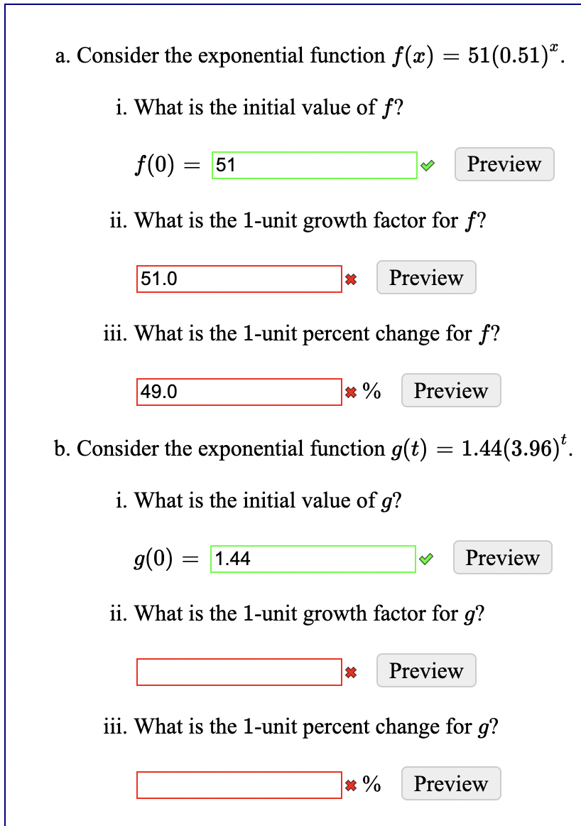 Solved A Consider The Exponential Function Fx51051x 3499