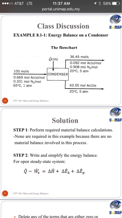 Mass And Energy Balances. | Chegg.com