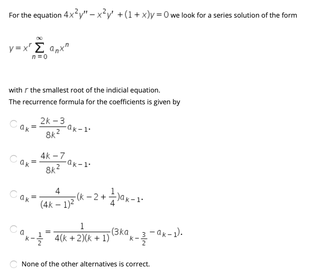 Solved For The Equation 4x Y X Y 1 X Y 0 We Look For A Chegg Com