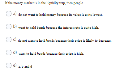 Solved A decrease in the interest rate due to an increase in | Chegg.com