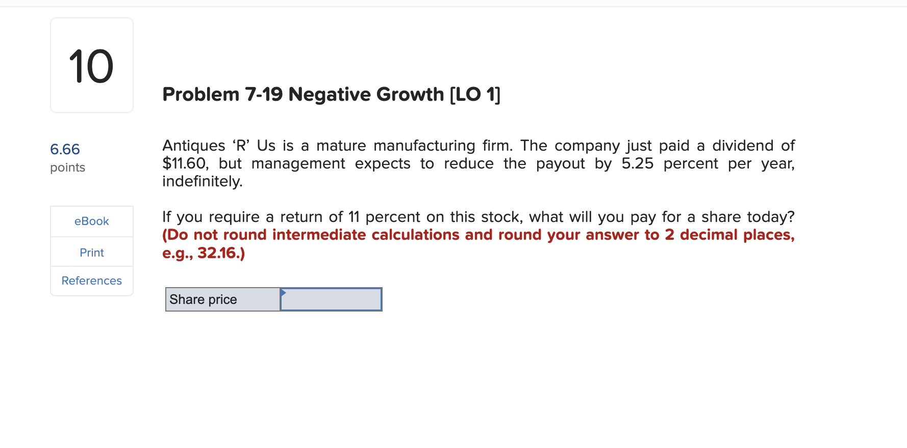 Solved Antiques ' R ' Us is a mature manufacturing firm. The