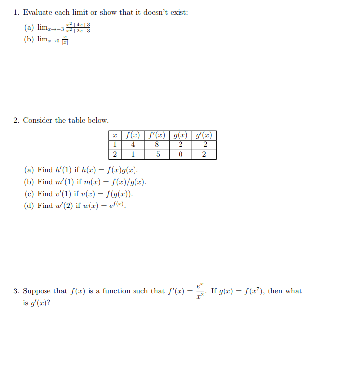 Solved 1 Evaluate Each Limit Or Show That It Doesn T Exi Chegg Com