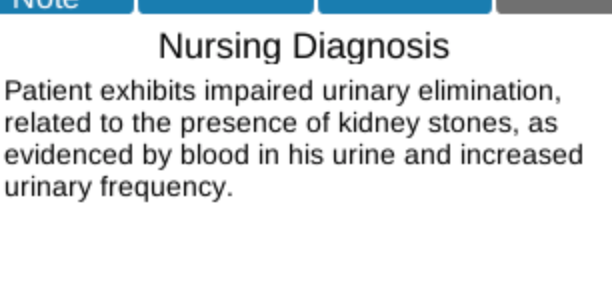 Solved Nursing Diagnosis Patient Exhibits Impaired Urinary | Chegg.com