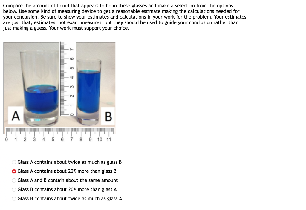 Solved Compare the amount of liquid that appears to be in | Chegg.com