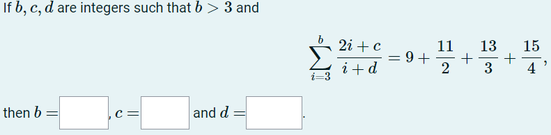 Solved If B, C, D Are Integers Such That B > 3 And B 2i + C | Chegg.com