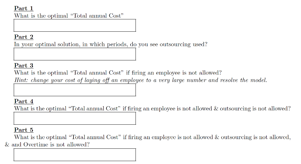 Use excel solver to model and solve this problem to | Chegg.com