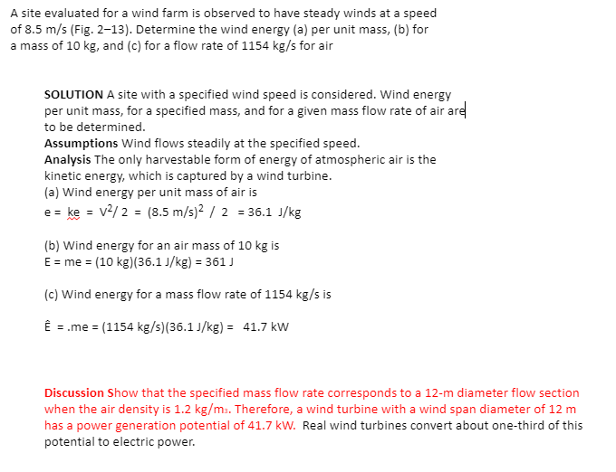 Solved A Site Evaluated For A Wind Farm Is Observed To Ha Chegg Com