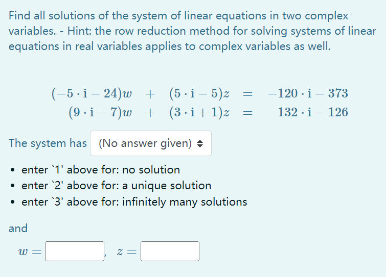 Solved Find all solutions of the system of linear equations | Chegg.com