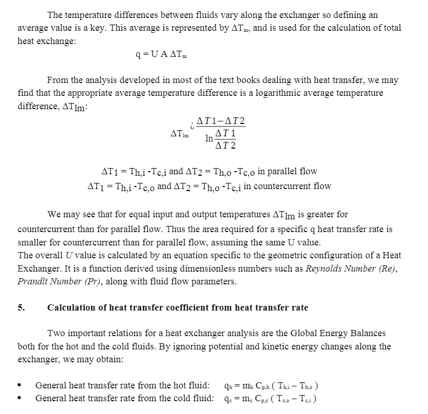 Solved The temperature differences between fluids vary along | Chegg.com