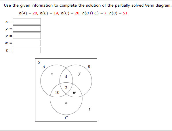 Solved Use The Given Information To Complete The Solution Of | Chegg ...