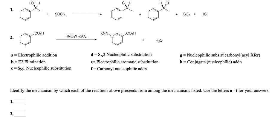 Solved но Ci H CI SO2 HCI CO2H O2N CO2H 2. HNO3/H2SO4 но a | Chegg.com