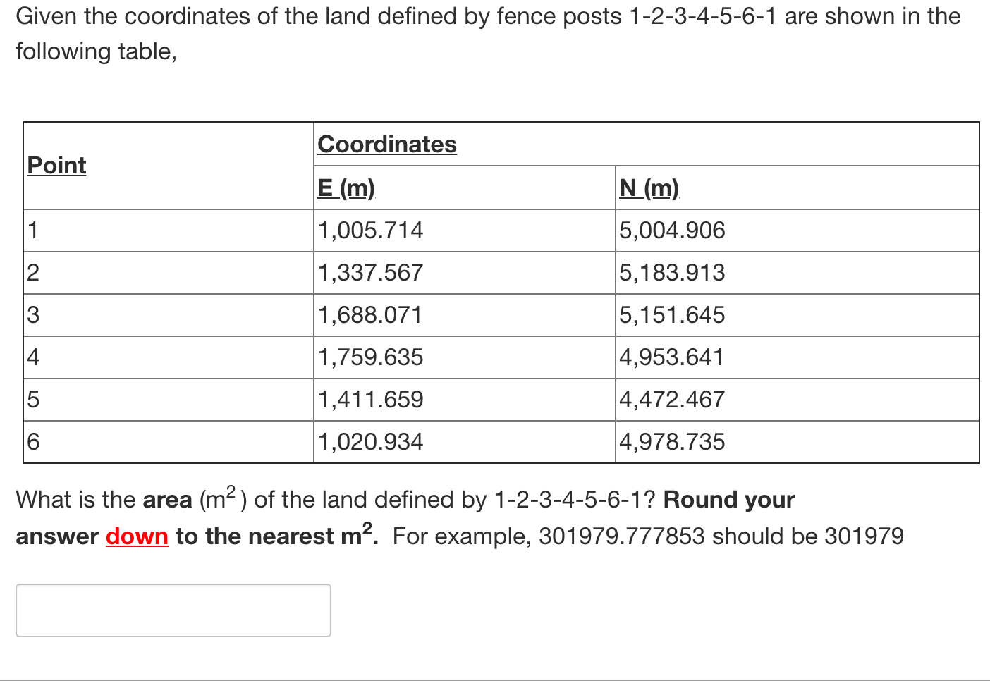 Solved Given the coordinates of the land defined by fence