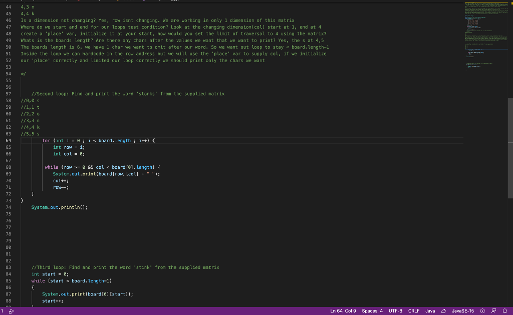 Solved I need to print the diagonal from a matrix in java | Chegg.com