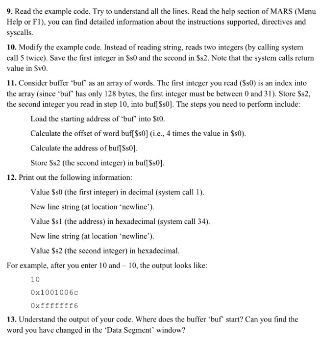 Solved This is to be done in MARS Its from | Chegg.com