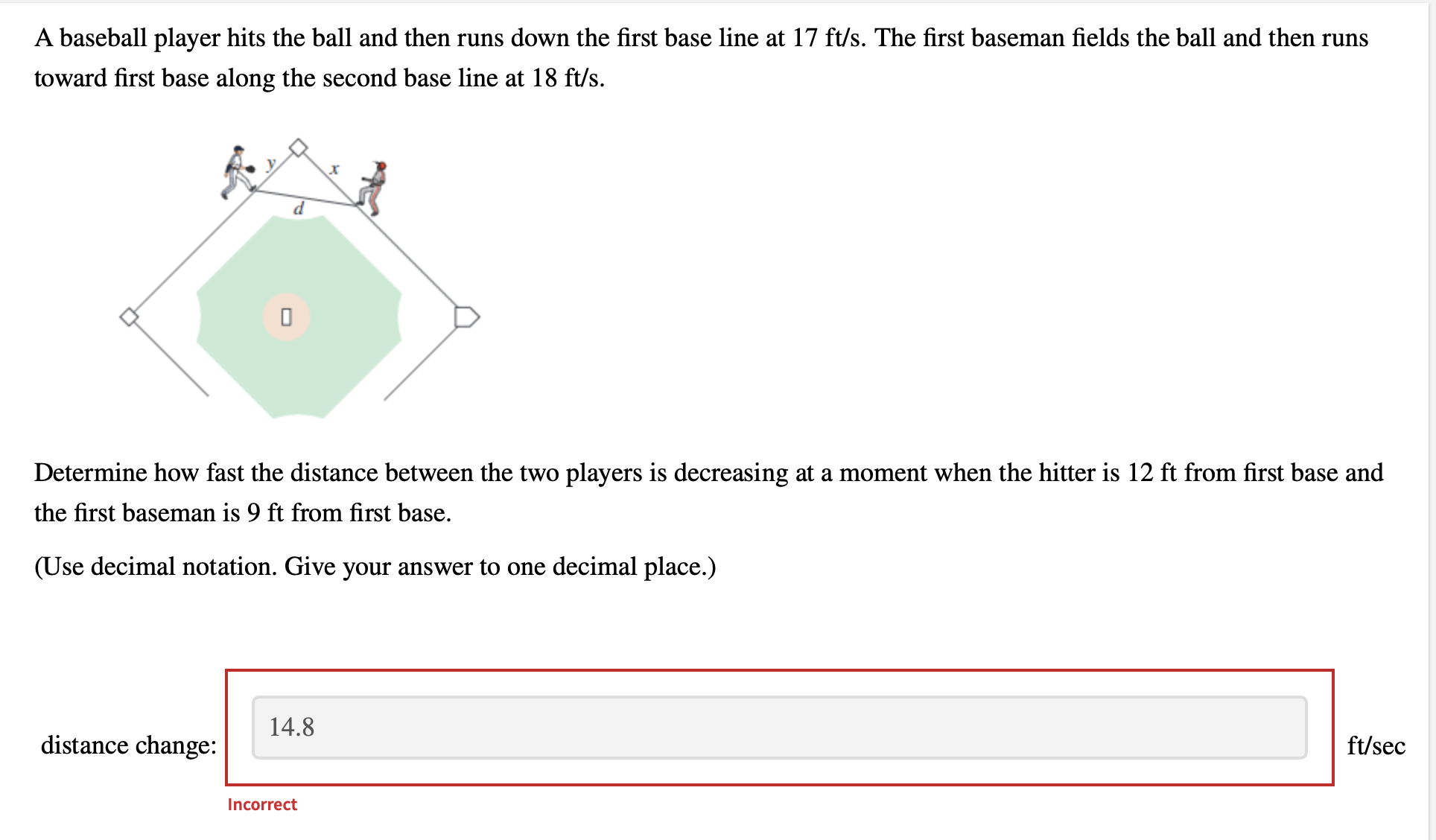 Solved A baseball player hits the ball and then runs down