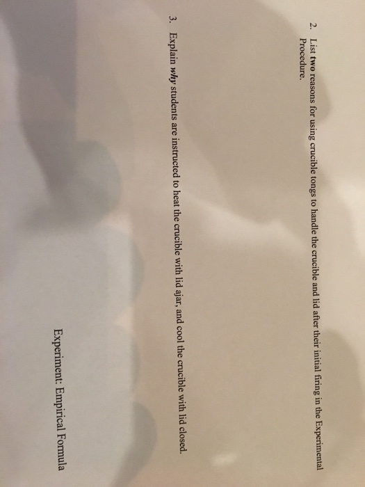 Solved 2. List two reasons for using cruc Procedure ible